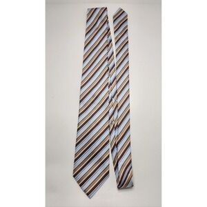 63" Hudson Room Tie Stripes 100% Silk Made In Italy